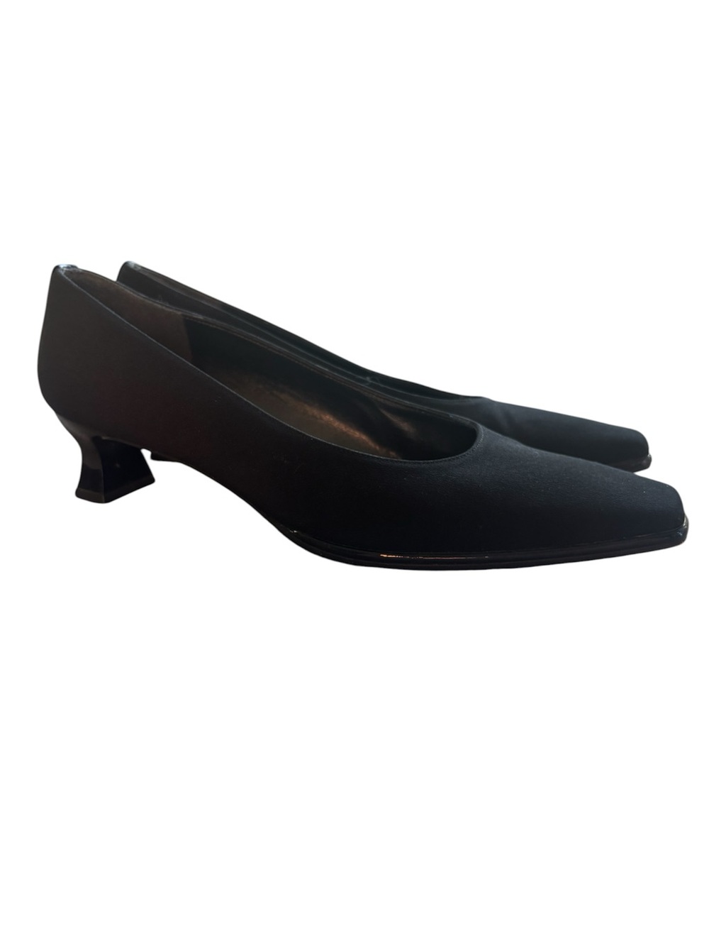 Stuart Weitzman Black Square-Toe Pumps with Sleek Profile